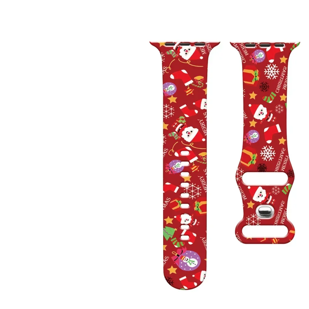 Festive Silicone Sport Strap for Smartwatch - Christmas Edition