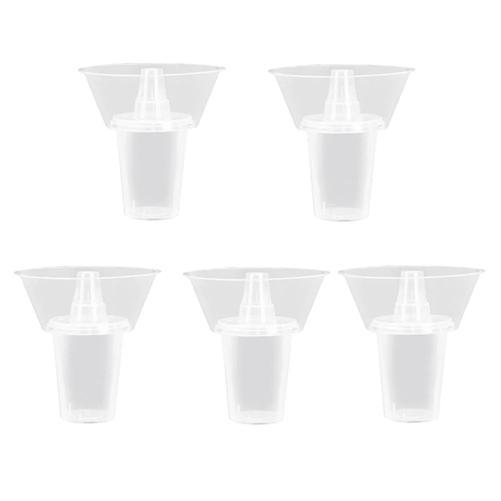 5 Sets Food Snacks Drink Cup Clear Coffee Mug Plastic Holding Trays Outdoor Containers