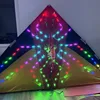 3 SQM delta LED spider red/black/yellow base 544 fabric ripstop umbrella cloth  kite with 10m tubing tails in surper high bright 4