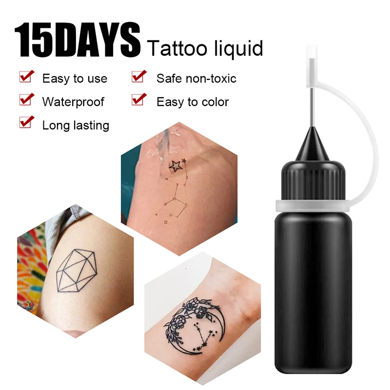 Nuovo inchiostro per succo di tatuaggio frutta pigmento impermeabile semipermanente temporaneo di lunga durata per inchiostri a colori per tatuaggi con vernice per Body Art