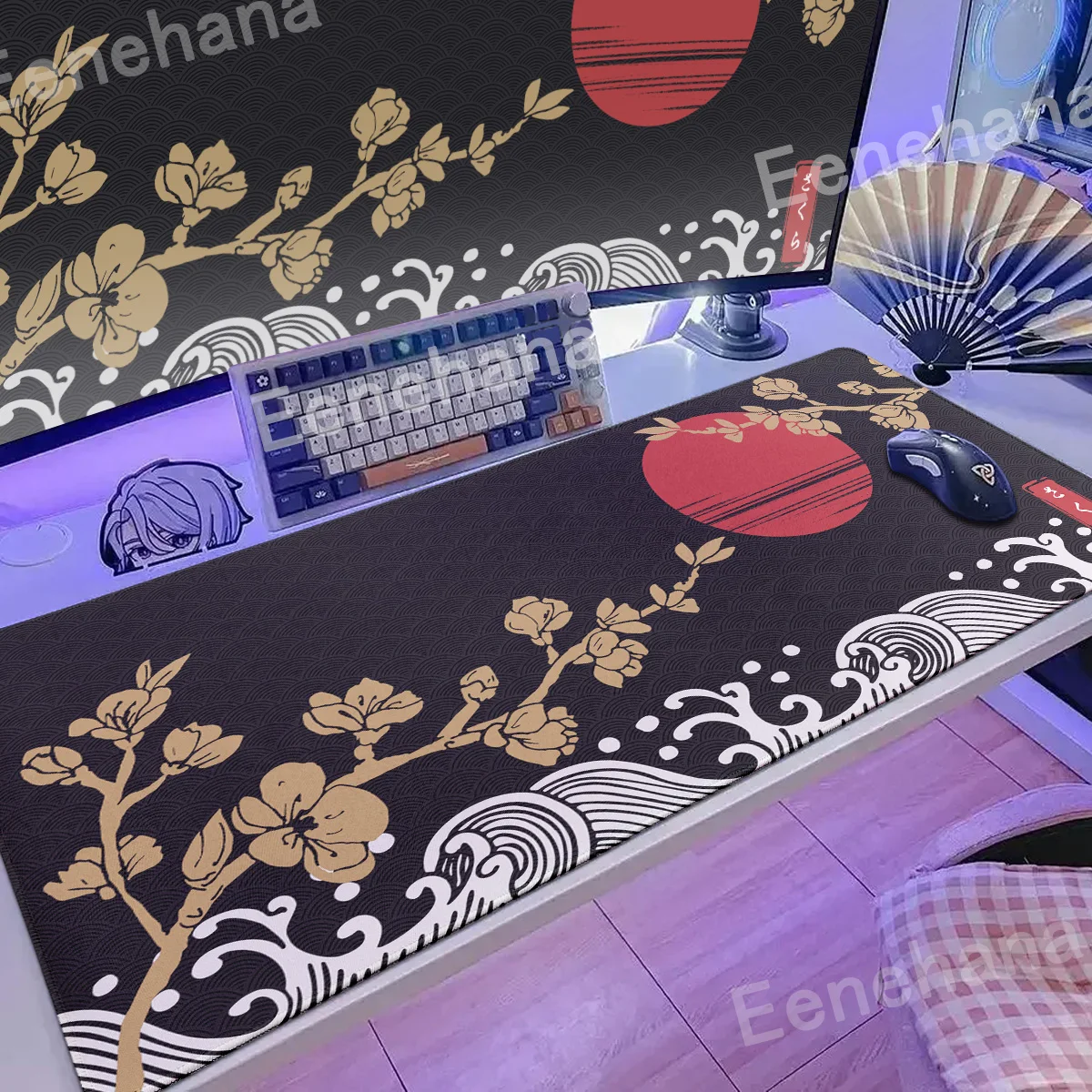 Japan Kirschblüte Mauspad Anime Büro Teppich Gamer Tastatur Zubehör Computer Schreibtisch Matte Laptops Gaming Sakura Mousepad – Detail 4