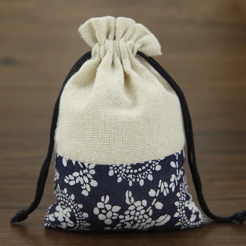 

50 шт., хлопковые сумки для украшений, 10 х14 см