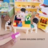 Miniature Furniture Supermarket Rack Display Cabinet 1:12 Dollhouse Refrigerator Cashier Mini Building Block Table Kitchen Toy 6