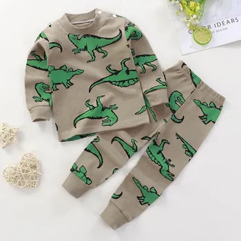 1-4Age Child Autumn Outfits Cartoon Tops Pants Long Sleeve Home Wear Suits New Toddler Pajamas Suits Boys And Girls Cute Outfits 1