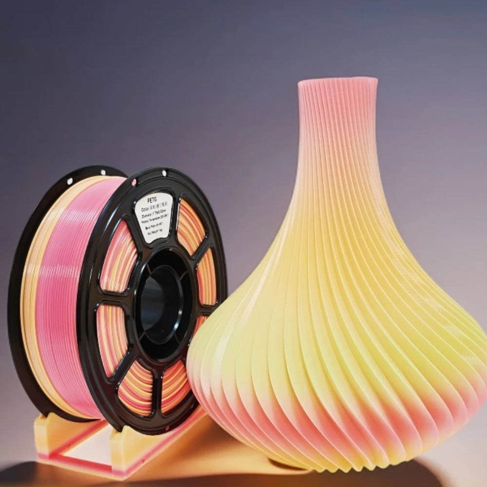 PETG 그라데이션 컬러 필라멘트 3D 프린팅 재료 1.75mm 1KG 순중량 친환경 3D 프린터용 고강도