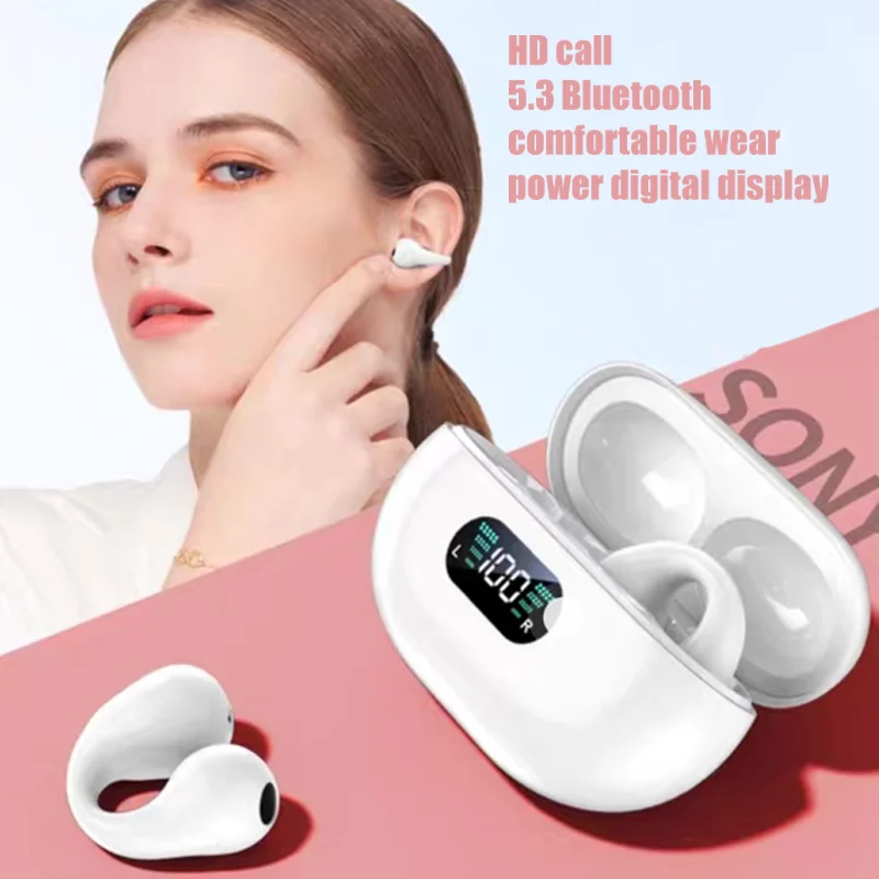 Upgrade TWS Sound Earcuffs Ear Bone Conduction Earring Wireless