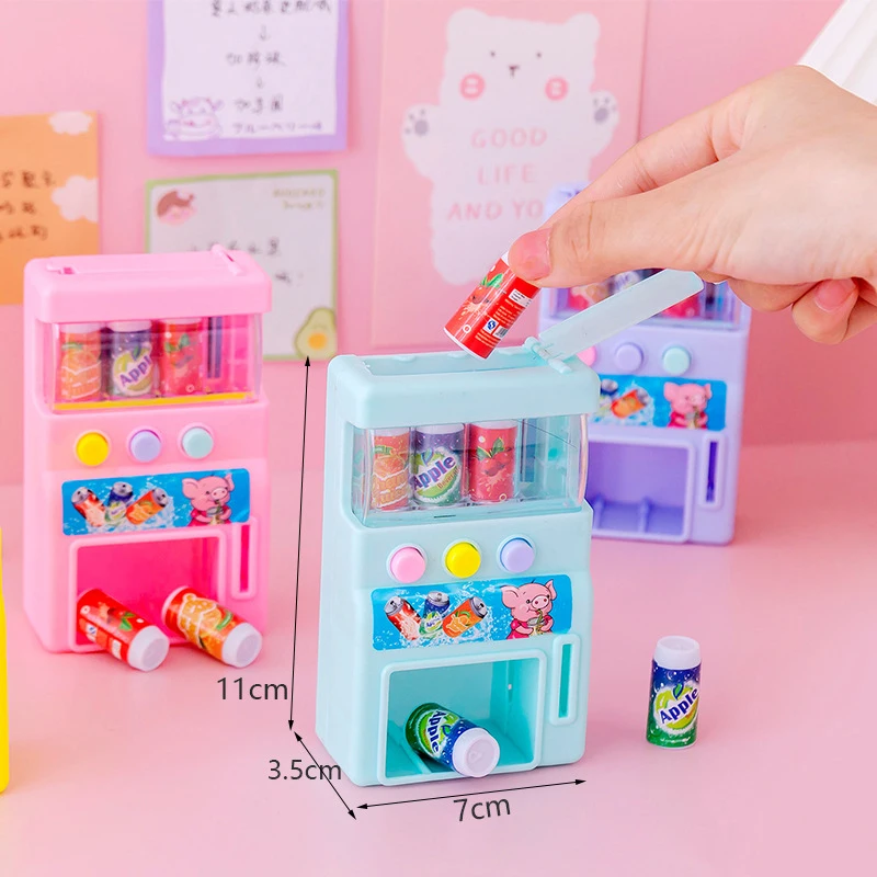 Kids Simulation Self-service Vending Machine with Mini Coins Drinks Play Toys 6