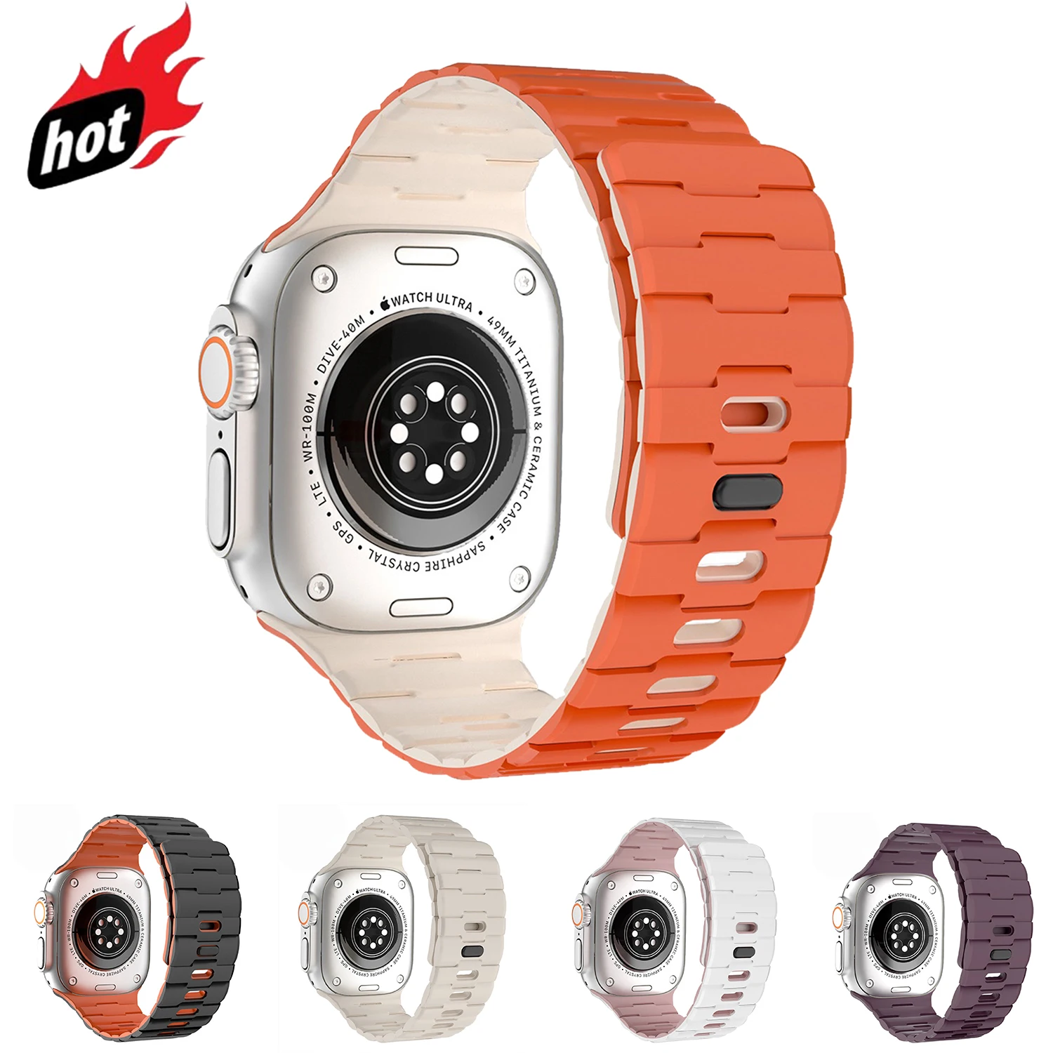 Magnetic Sport Silicone Bracelet iWatch Strap