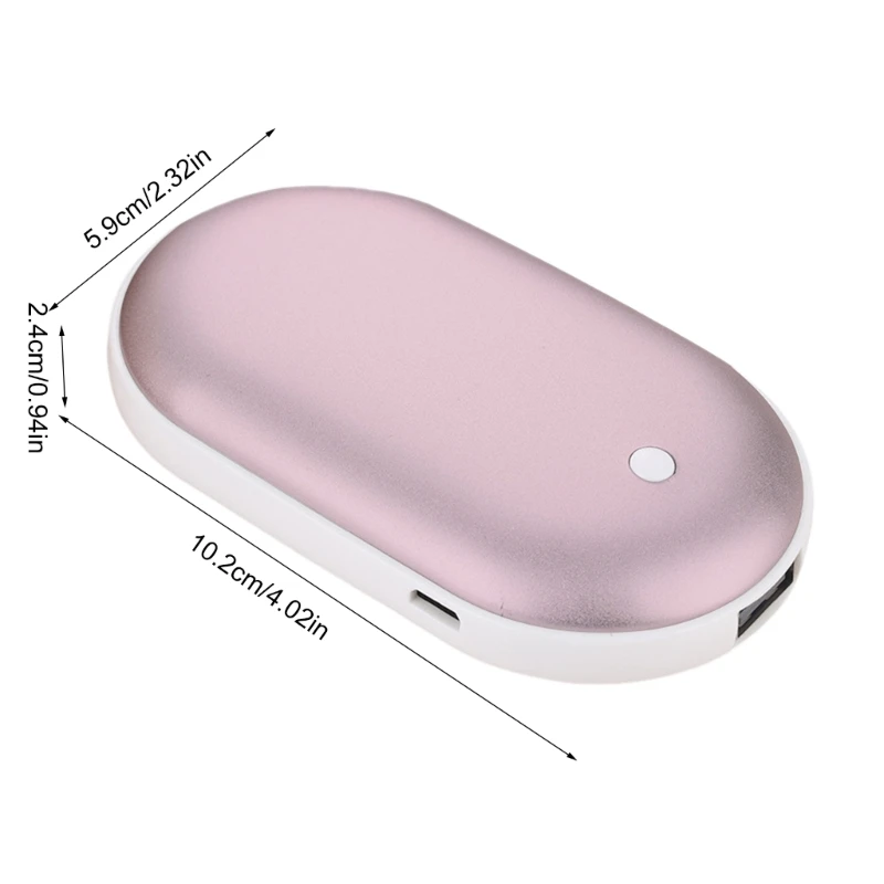 Go Warmer 2 Pack Rechargeable Hand Warmers, USB Power Bank, Electric Pocket Heater For Winter Sports