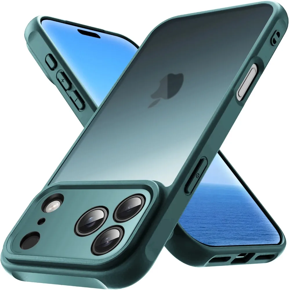 Luxury Frosted Translucent Shockproof Phone Case - Skin Feel Solid Color Protector Cover