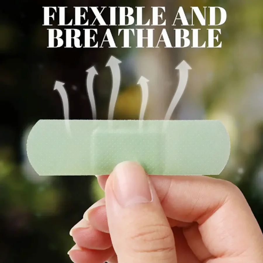 24pcs/40pcs PE Waterproof Bandages Solid Color Breathable  Bandages Stickers  In 8 Styles