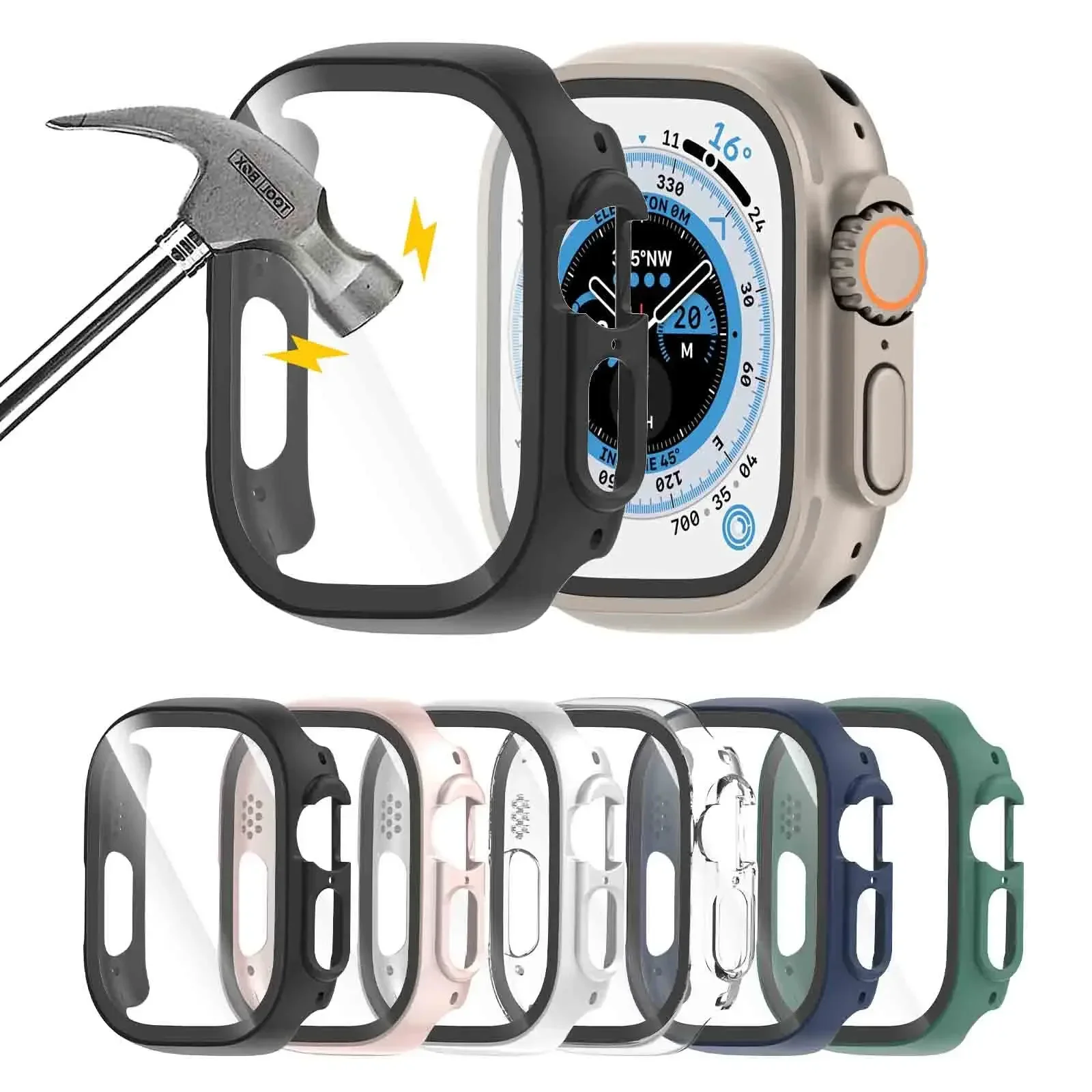 Durable Shockproof Bumper Case with Tempered Glass Screen Protector