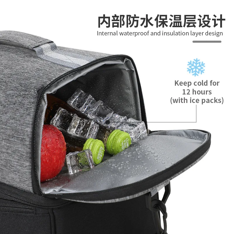 Outdoor Camping Picnic Bag Portable Lunch Bag Food Thermal Insulated Box Food Storage Bags Bento Pouch Dinner Container Handbag
