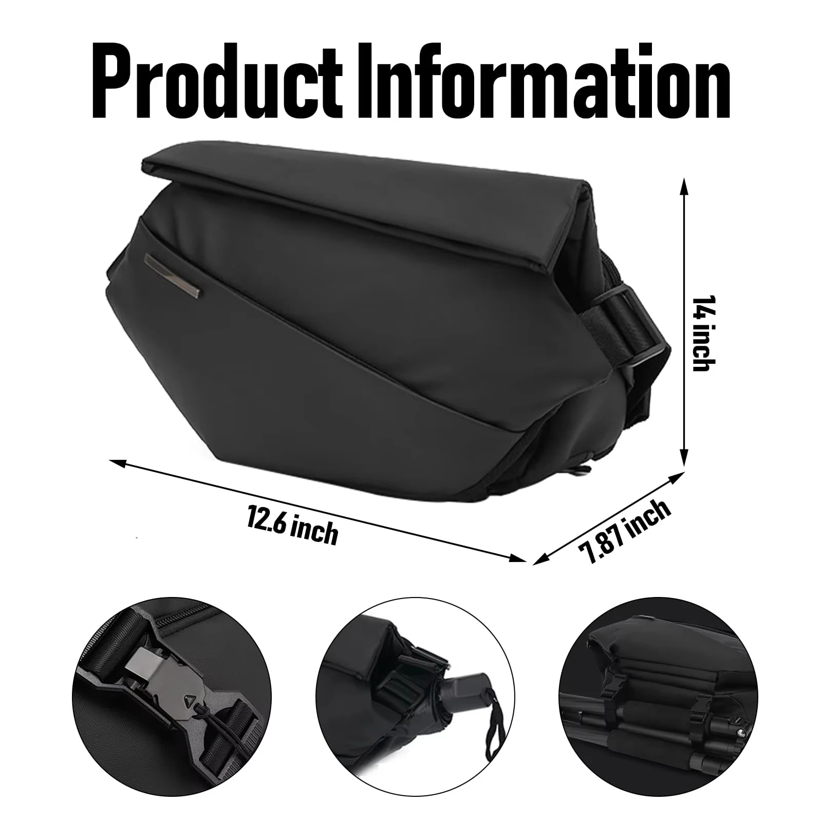Waterproof Men's Sling Bag - Stylish Casual Crossbody Shoulder Bag for Travel & Work Essentials
