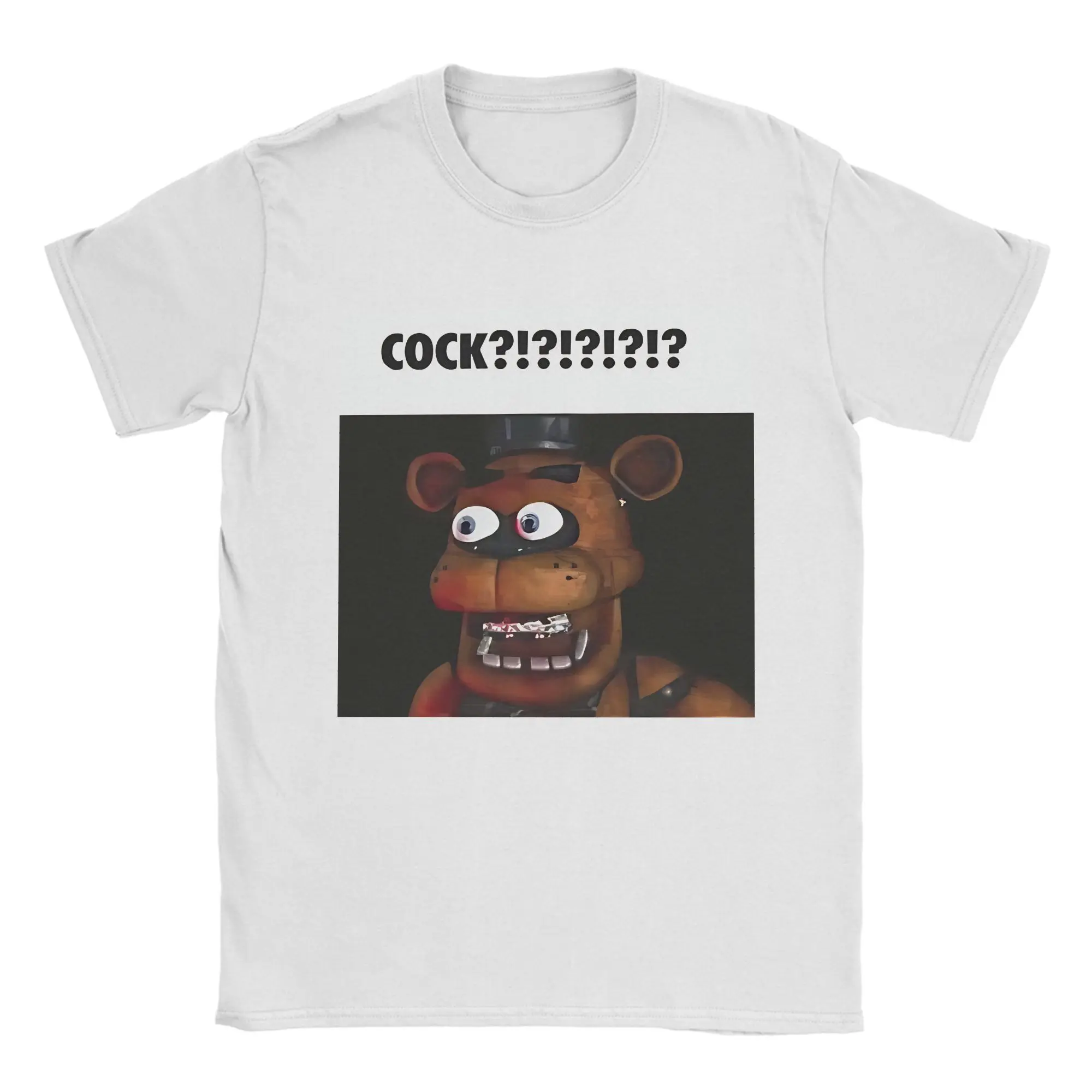 FNAF Meme Pure Cotton Casual Unisex T-Shirt - Round Neck Short Sleeve