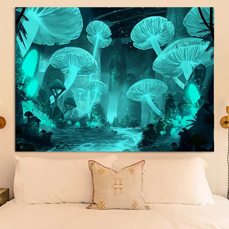 

Wallpaper Tapestry Bedroom Decoration Bed Room Decors Aesthetic Fantasy Plant Magical Forest Wall Hanging Headboards Tapestries