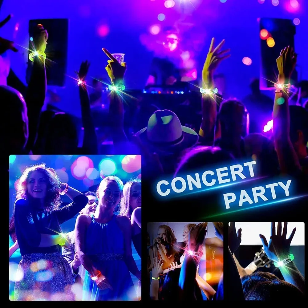 Description Picture 3 of item10/20/50/100Pcs LED Light Up Wristbands Neon Glowing Bangle Luminous Wristbands Glow in The Dark Party Supplies for Kids Adults