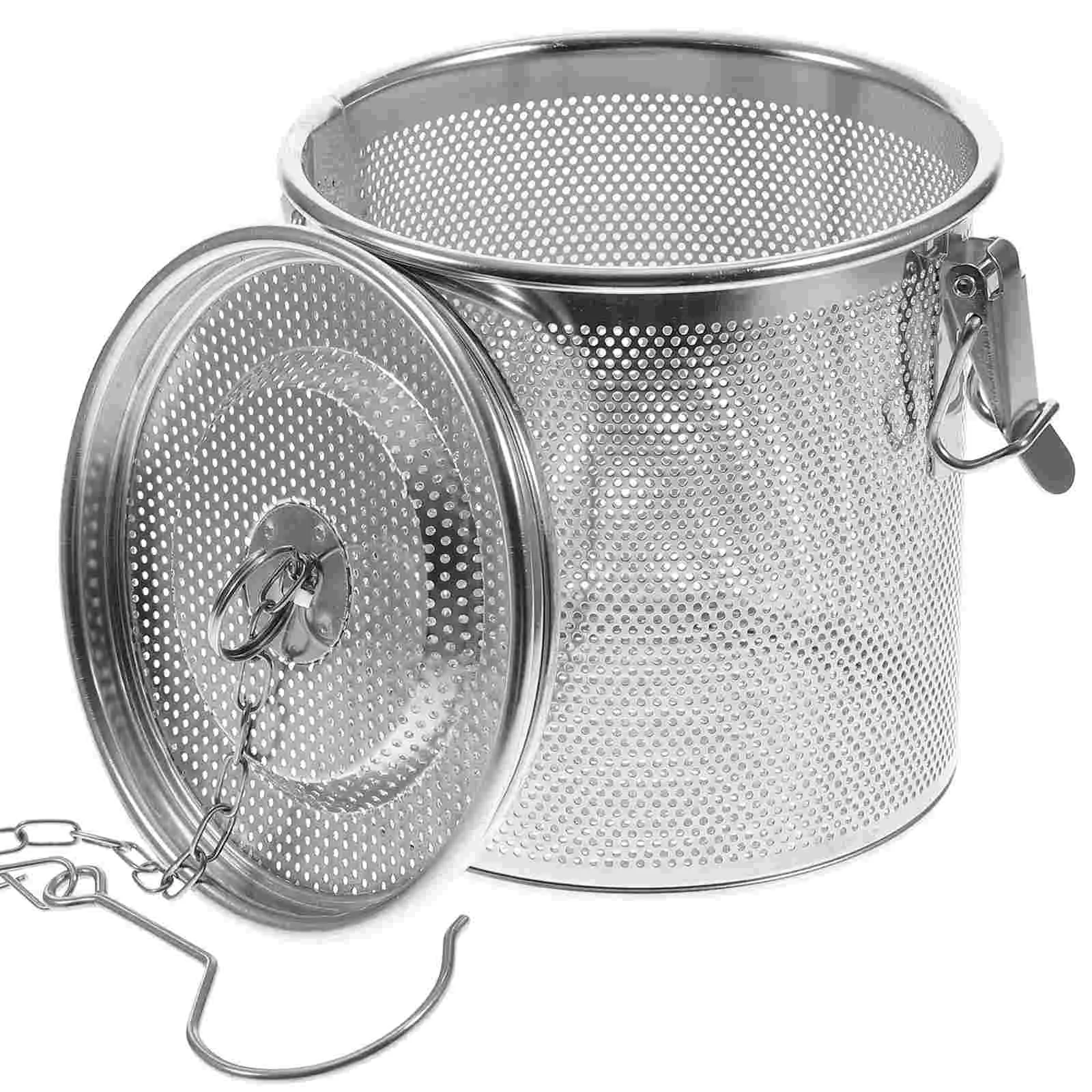 

Stainless Steel Seasoning Bag Gravy Soup Taste Spice Box Basket Brine Hot Pot Slag Separation mesh Colander Strainers