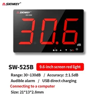 SNDWAY SW-525B 130dB Wall Mounted Handheld Fast Response Sound Noise Level Meter Digital Data Storage 2