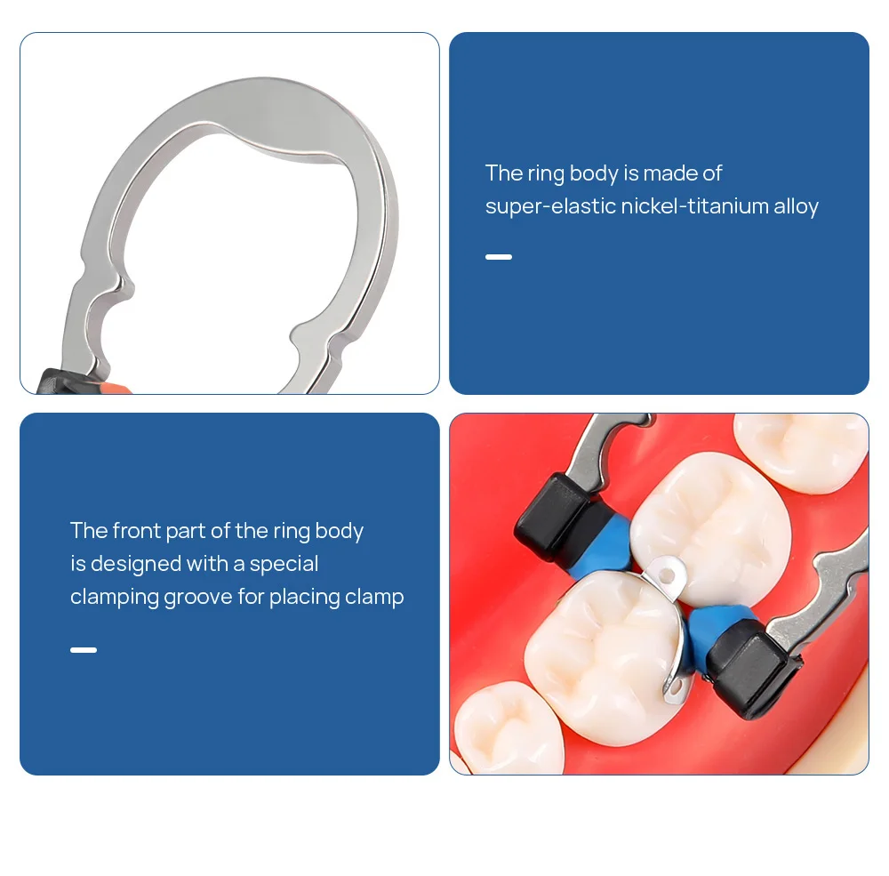 AZDENT Dental Sectional Matrix System Set New Contoured Matrices Clip Ring Bands Wedge Knife Dentis Wedges Plastic Kit_voghion.com