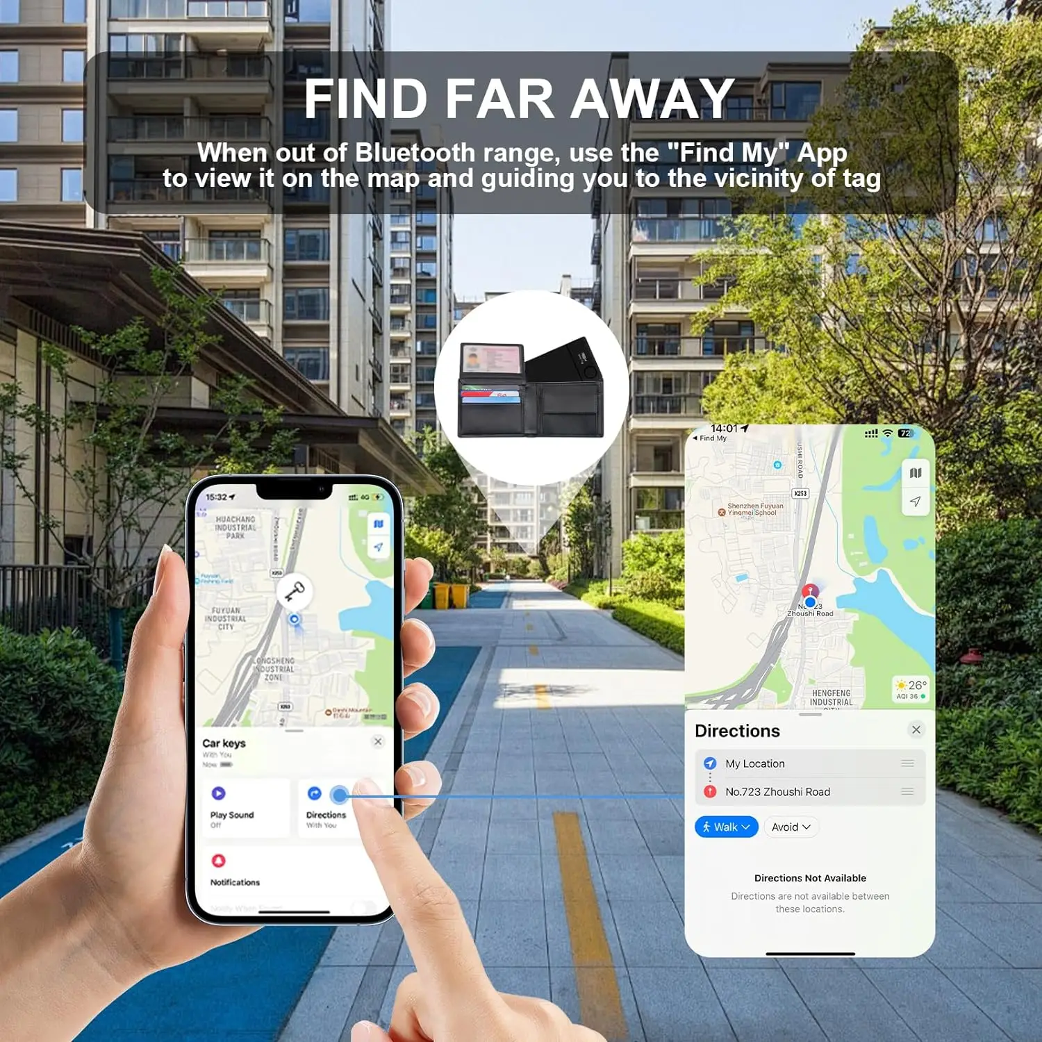Smart GPS Card Finder Keys Wallet Tracker NFC Function Works with Find My App Tag Tracker Locator Finder for IOS Iphone iPad
