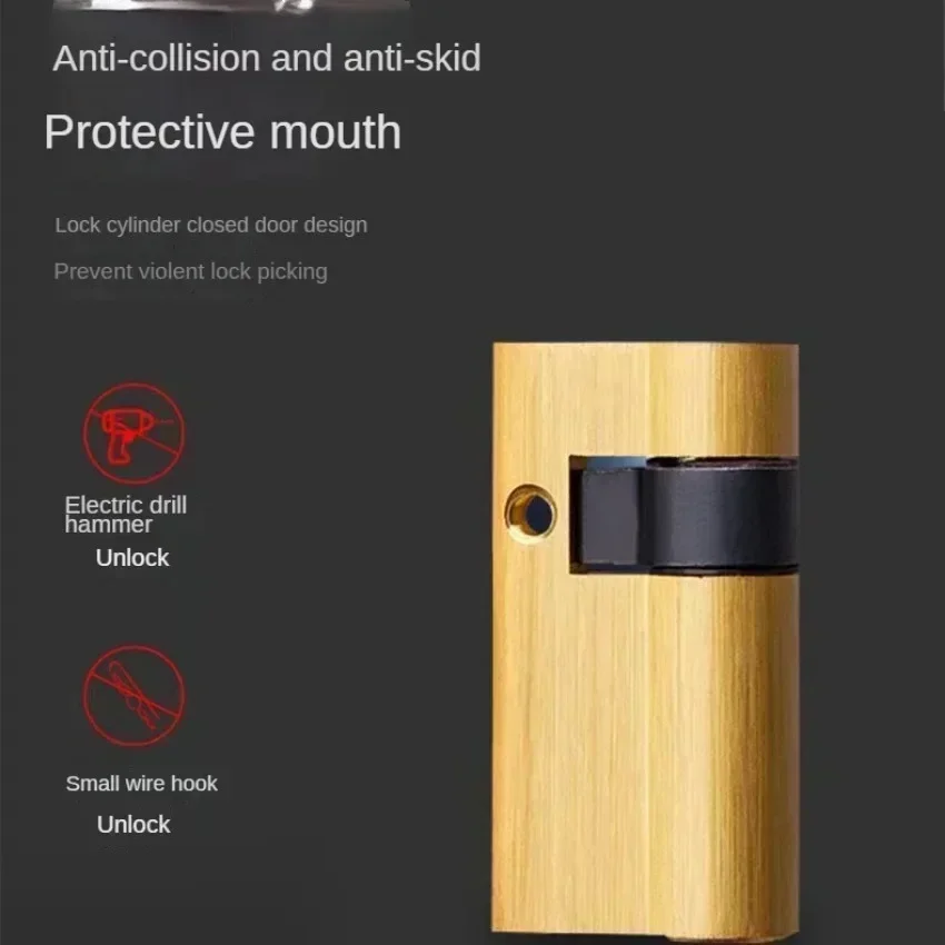 Smart Lock Core with Fingerprint/Password Deadbolt Cylinder for Fully Automatic Locks Compatible with Wangli Baodean & Panpan