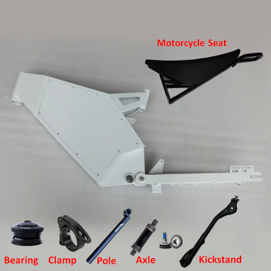 On Sale High carbon steel 3000w 5000w 8000w Electric bicycle frame enduro ebike Closed ebike frame full suspension carbon steel