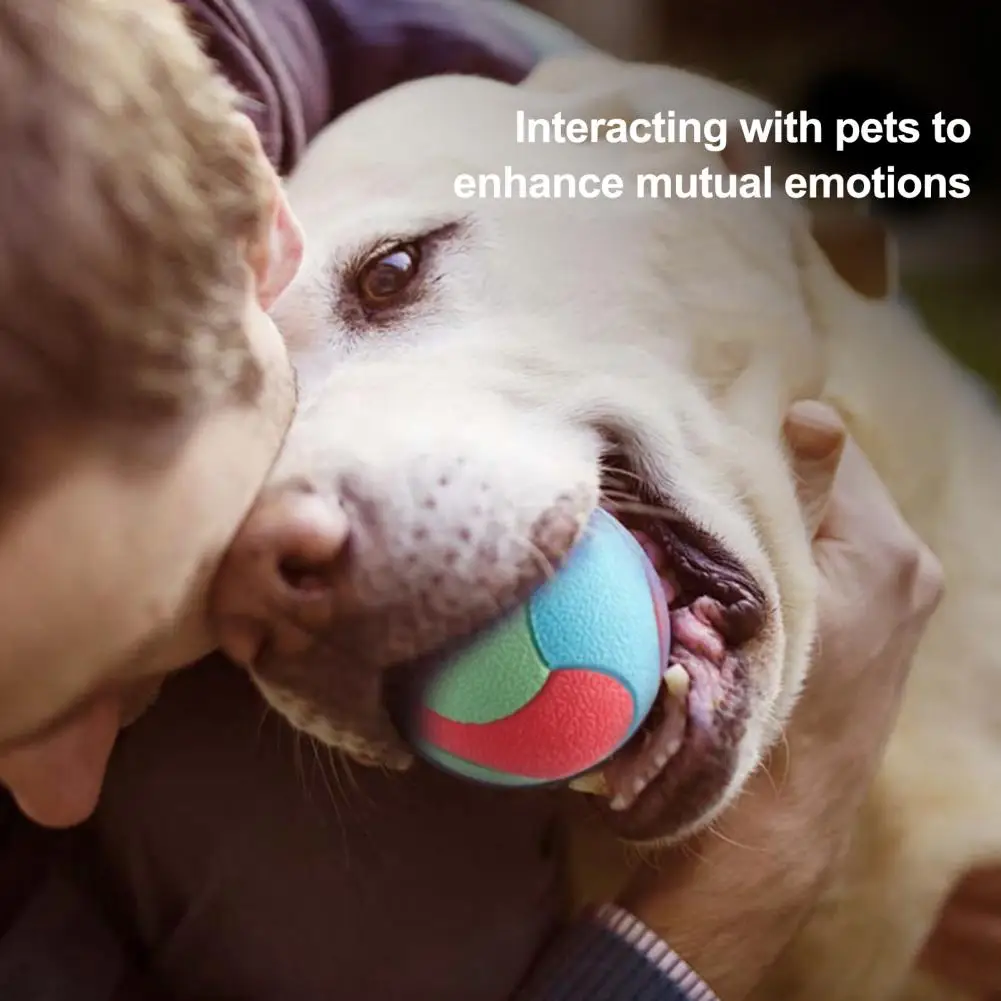 Dog Ball For Playtime Dog Ball Toy For Training Dentizione High Bite Resistant Puppy Chew Toy Color-Block Per Macinare Per Orale