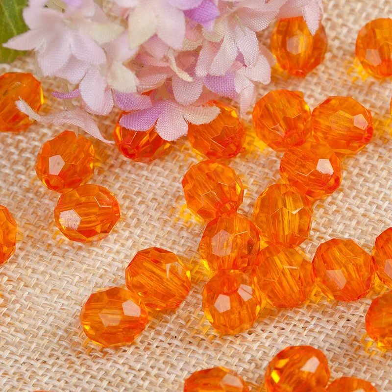 6-30mm transparent bead angle bead 32 section acrylic material imitation crystal loose DIY bouquet beading material 500g acrylic beads acrylic craft beads