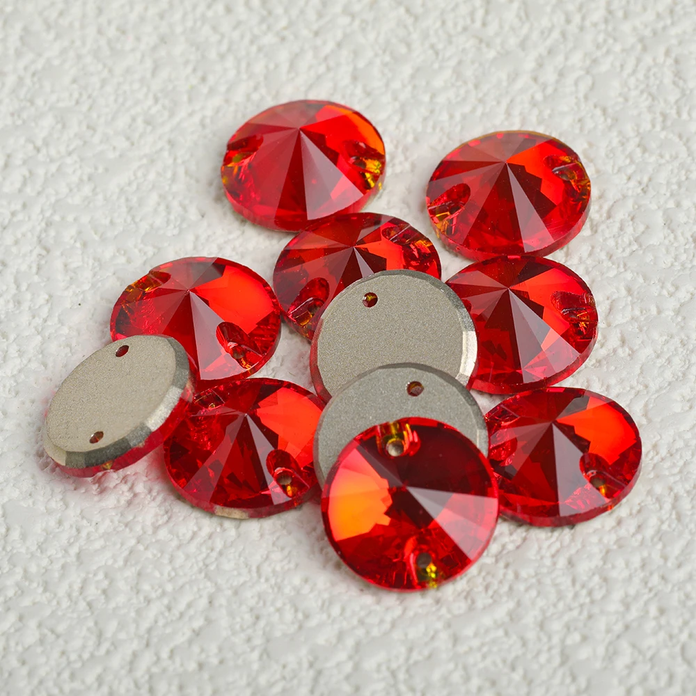 VC Wholesale K9 Rivoli 10 Stück hochwertige Glas-Nähsteine, Kristall-Flachsteine zum Nähen für DIY-Kleidung, Hochzeitsapplikationen – Detail 1