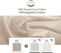 Drap-housse en coton égyptien ultra doux et confortable, housse de matelas 800TC, draps ajustés pour lit simple, double, king, queen 160/200 4