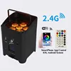 No Tax Flight case 8pcs 6x18W Wireless Battery Powered Par Light RGBWAUV 6IN1 Remote Wifi Portable LED Stage Effect Light bag 4