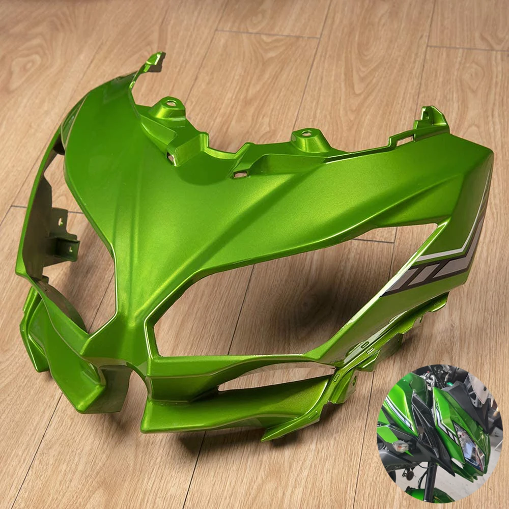 

For Kawasaki Versys 650 Head Fairing Motorcycle Accessories Front Upper Headlight Cover Cowl Nose Beak Green 2015-2020 2021 2022