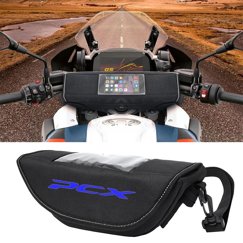 Motorcycle Scooter Handlebar Bag For Honda PCX 125 PCX 150 PCX160（all models）Motorcycle Waterproof And Dustproof Handlebar bag motorcycle new kickstand sidestand stand extension enlarger pad fit for honda pcx 125 pcx 150 pcx125 pcx150 2018 2019