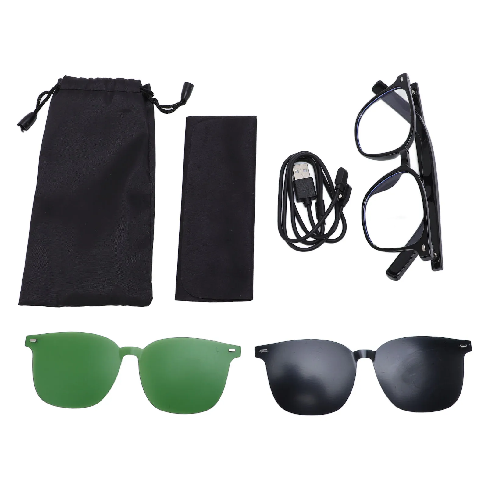 AI Translation Glasses 118 Languages Bluetooth Real Time Smart Glasses with Magnetic Lens Smart Music Glasses Translator Glasses