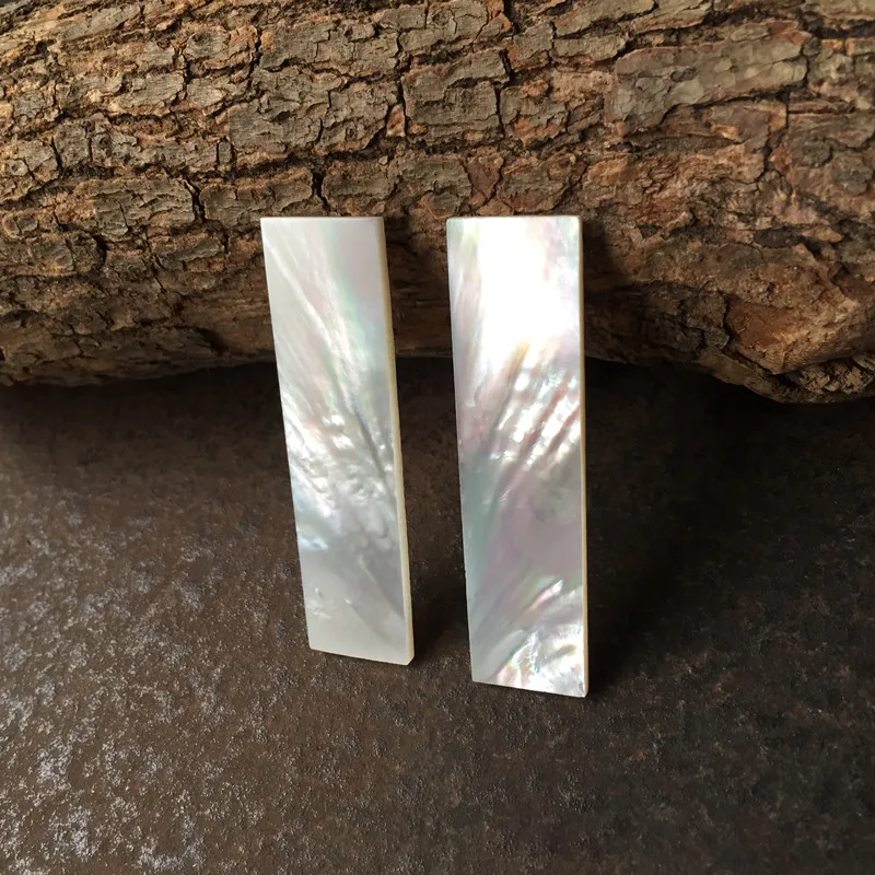 60mm/15mm/2mm Natural White Mother Of Pearl Shell Slice For Musical Instrument Accessories And Wood Inlay Carved Material 5pcs natural shell ornaments