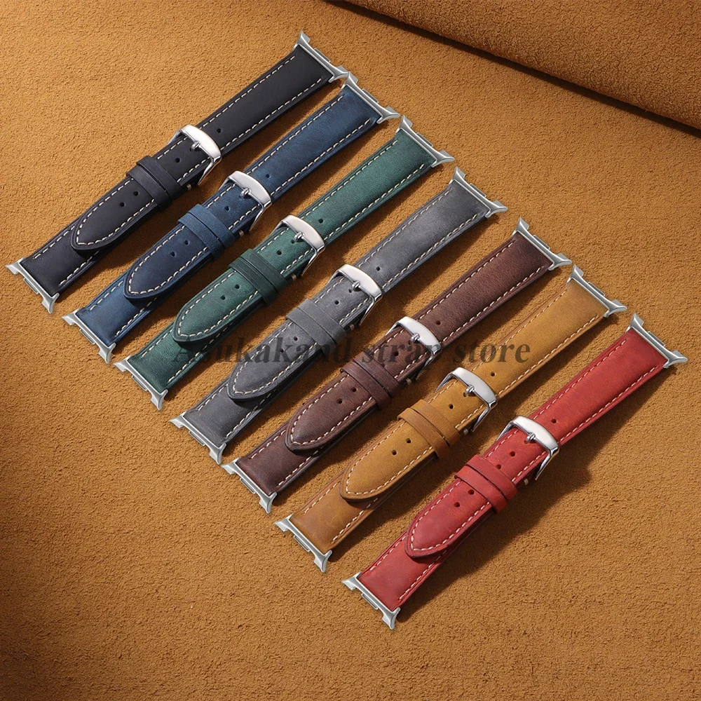 Retro Leather Cowhide Watch Strap Men's Bracelet