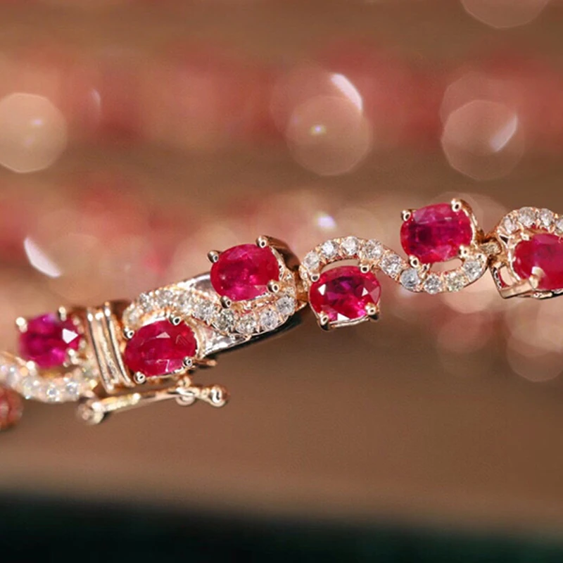 Aazuo Premium Jewelry 18K Solid Rose Gold Real Diamonds Natural Ruby Classic S Line Bracelet Gifted For Women High Cass Banquet 10 Sfdc4d12b04934f7eb0d5134c4ed0cb1cd Aazuo Premium Jewelry 18K Solid Rose Gold Real Diamonds Natural Ruby Classic S Line Bracelet Gifted For Women High Cass Banquet