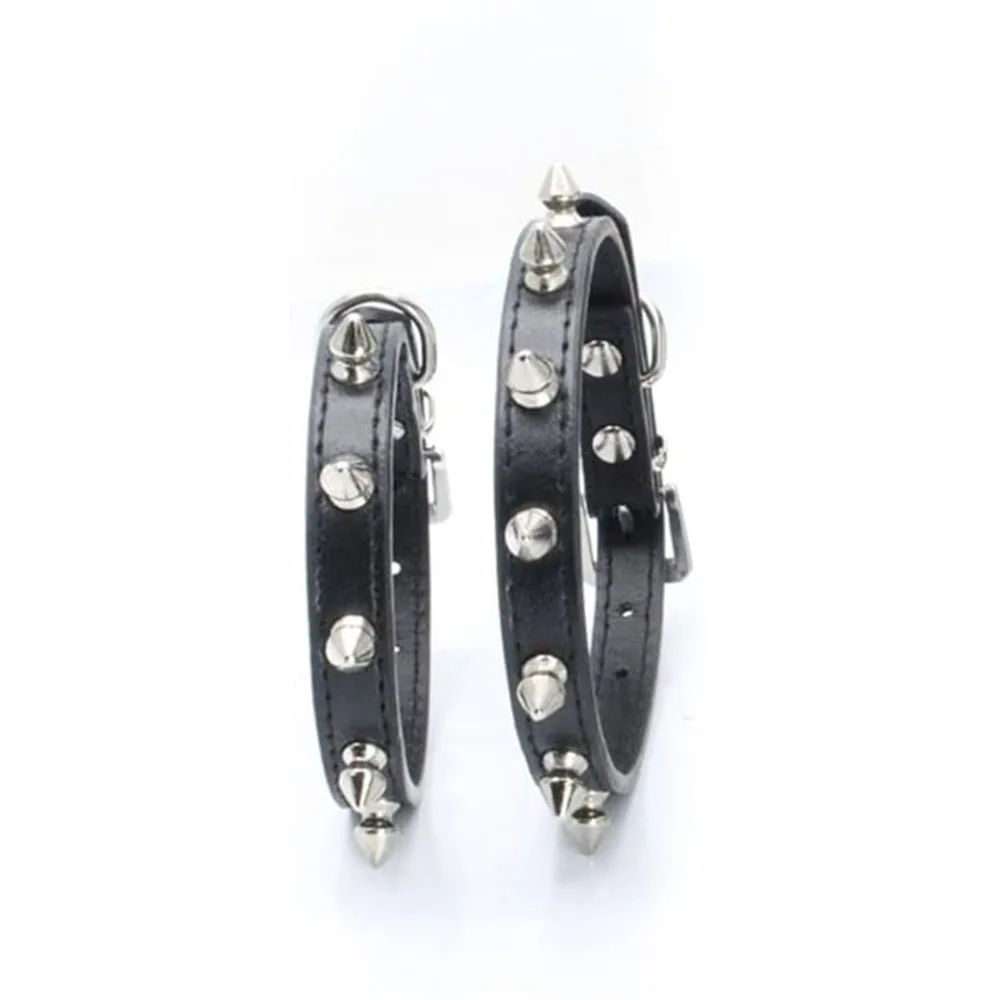 Dog Collar Pet Collar Spike Rivet Pu Leather Studded Spiked For Small Breed Pet Boy Dogs Male Cat Chihuahua