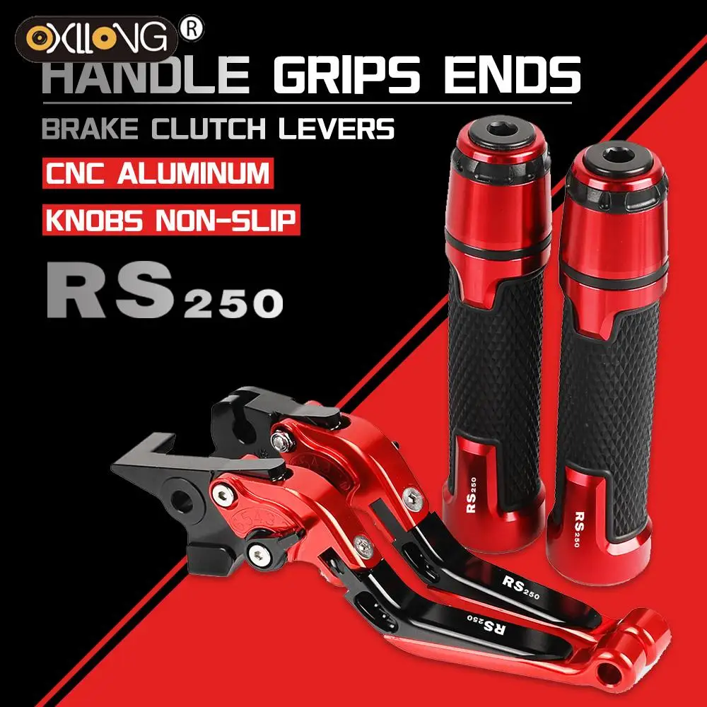

RS250 98-03 Motorcycle CNC Brake Clutch Levers Handlebar knobs Handle Grip Ends FOR APRILIA RS250 1998 1999 2000 2001 2002 2003