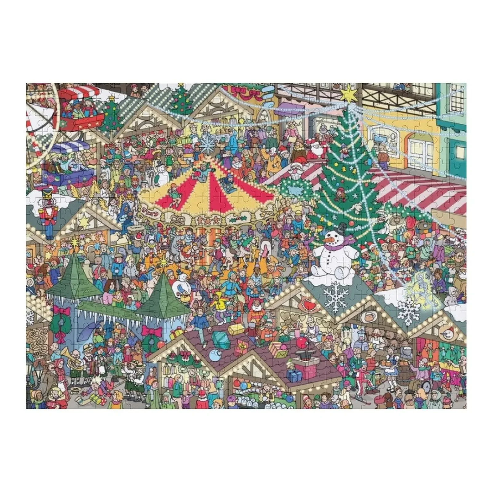 Christmas Market Crush Jigsaw Puzzle Personalized Name Custom Customized Toys For Kids Puzzle