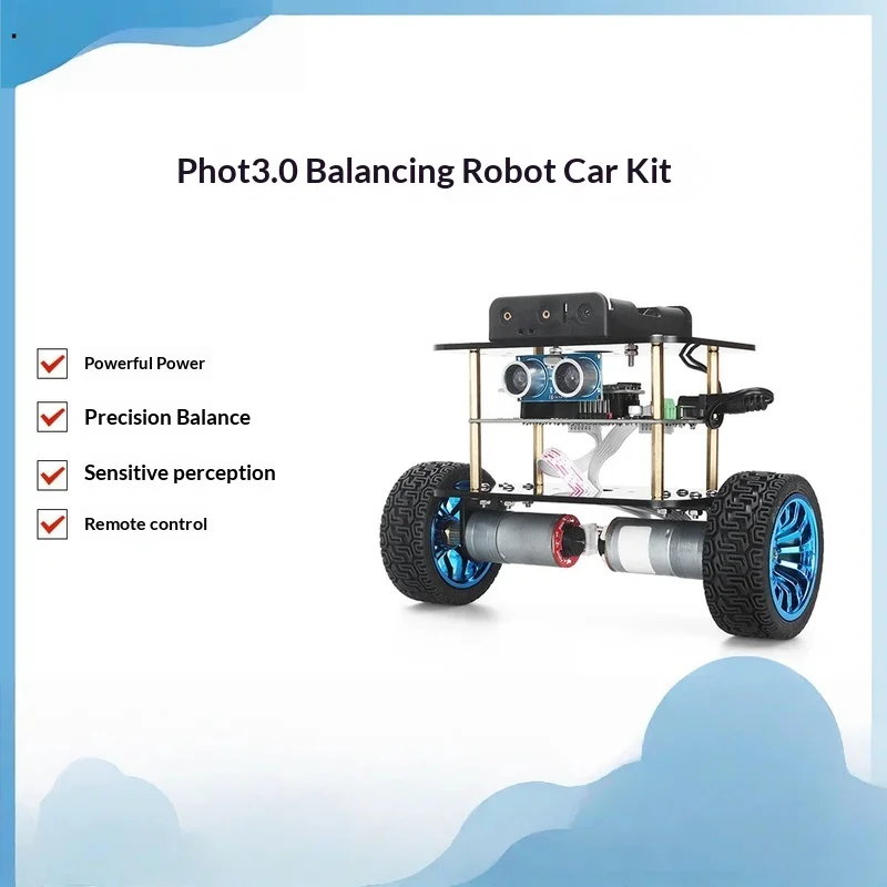 Arduino용 Phot 3.0 자체 균형 조정 자동차 키트 메이커 대회용 고안정성 초음파 블루투스 원격 제어