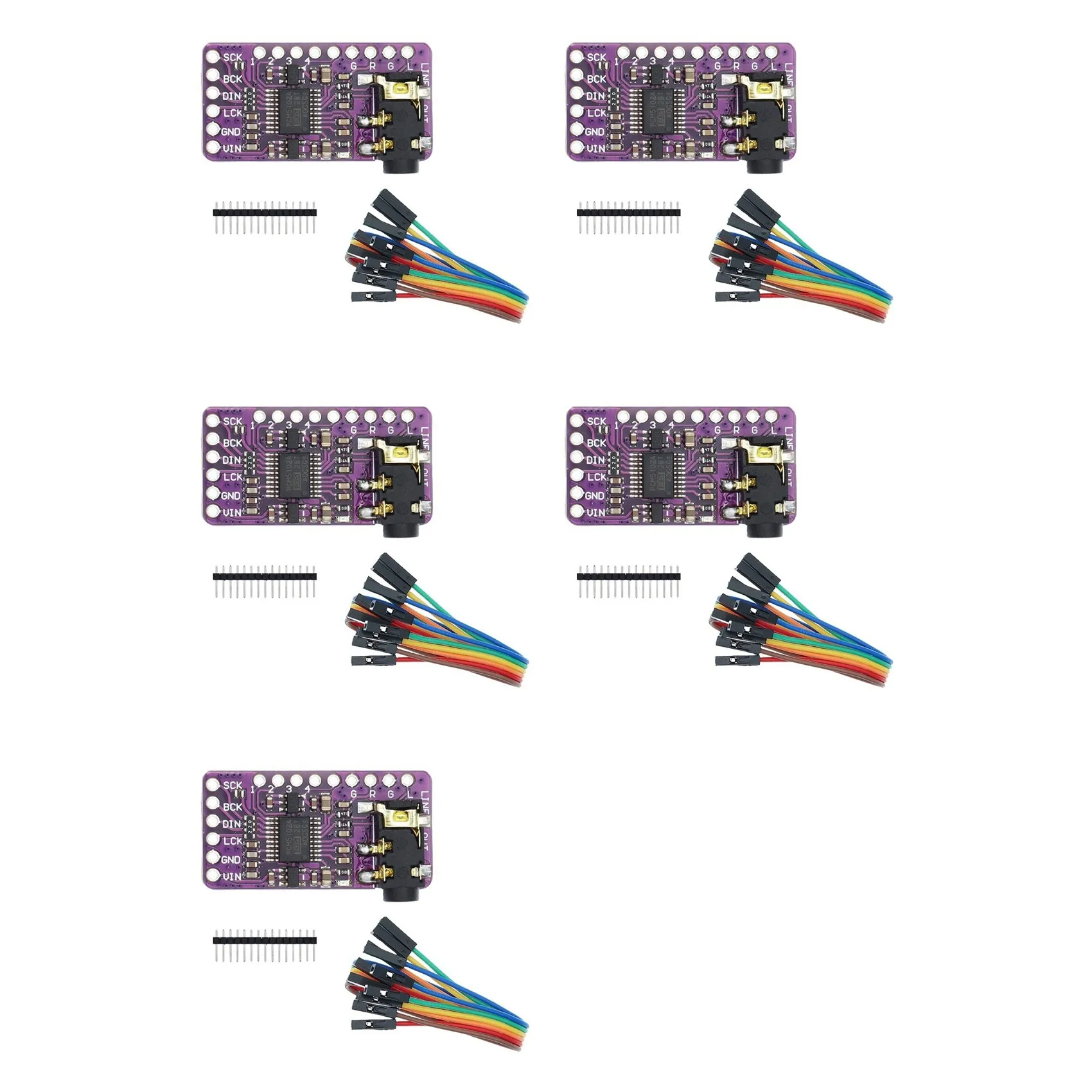 5X I2S PCM5102A DAC 디코더 GY-PCM5102 라즈베리 파이 PHAT 포맷 보드용 I2S 플레이어 모듈 디지털 PCM5102 오디오 보드