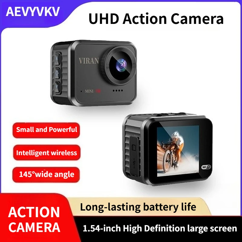 New 1080P HD Portable Mini Action Camera Wifi Remote View 1.54 Inch Screen145° Wide Angle Sports Video Recorder LP67 Waterproof