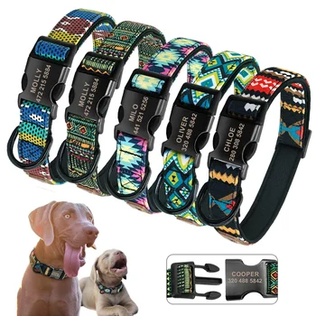Personalized Dog Collar Leash Custom Puppy Pet Collar Pitbull Collars Pet Product Small Dog Collar for Small Medium Large Dog 2