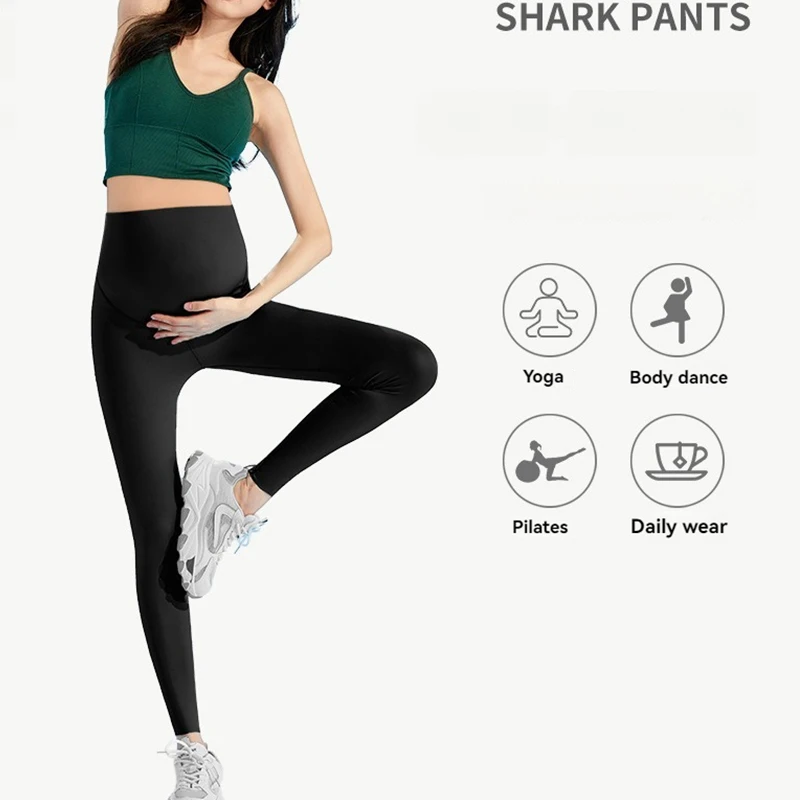 Comfortable Breathable Shark Pants For Pregnant Women In Spring Summer Seamless Belly Support Pants For Pregnancy