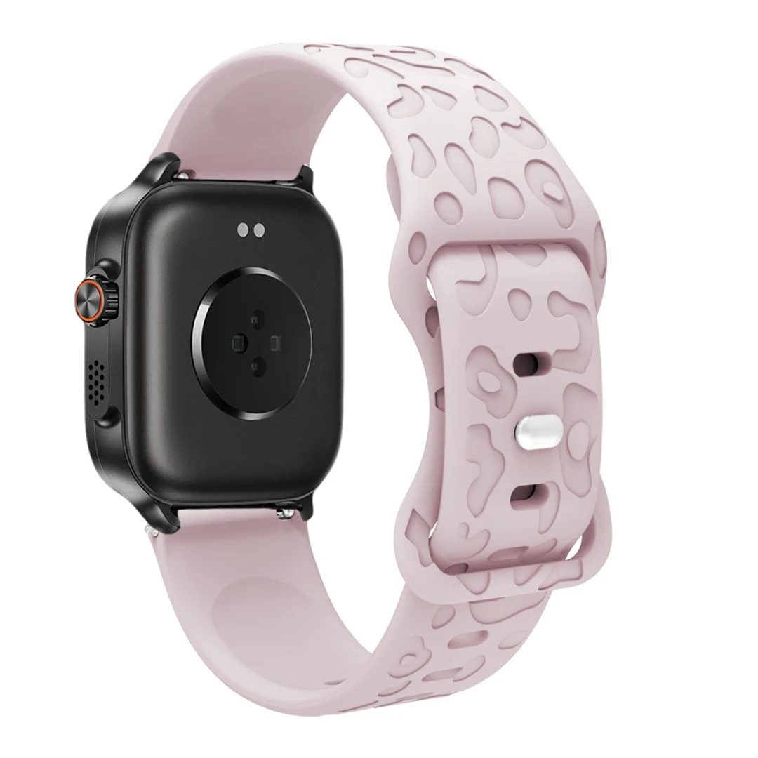 Leopard Engraved Sport Silicone Replacement Strap - 22mm Band