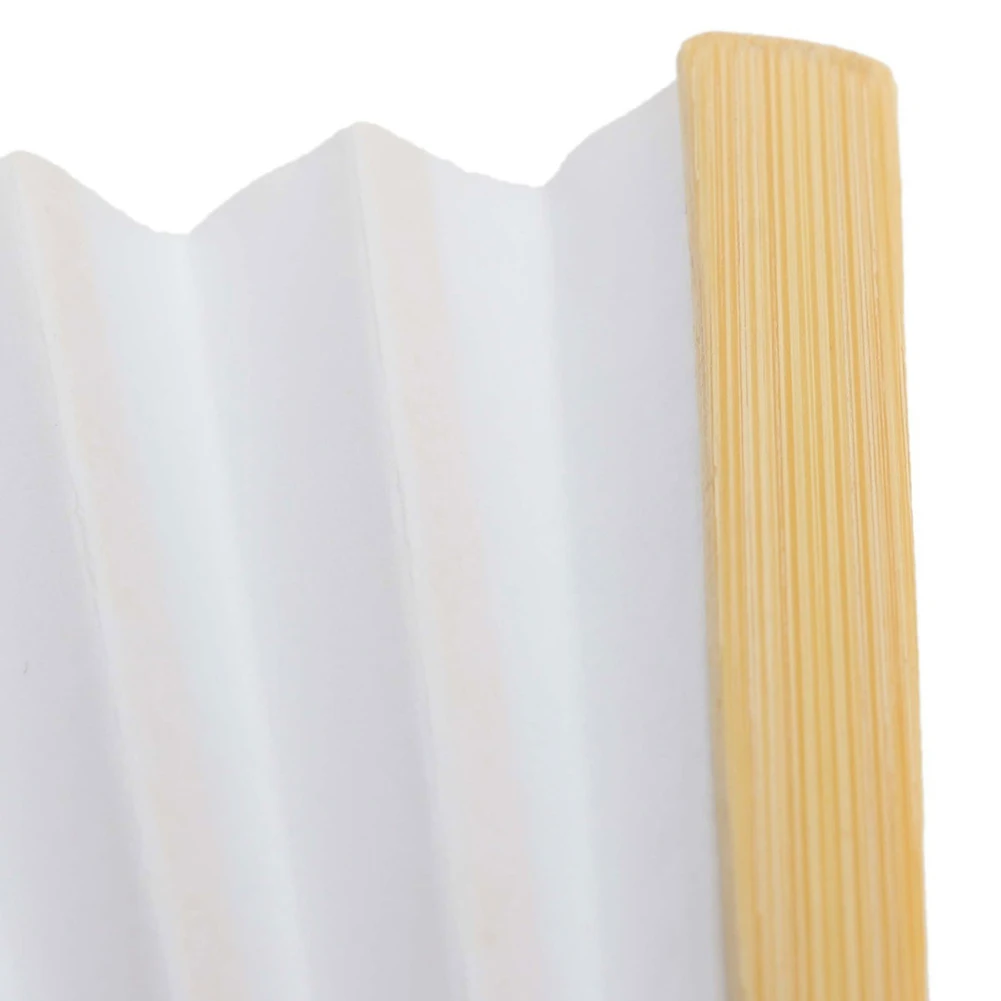 1-50pcs DIY Paper Bamboo Folding Fan Adults Children's Calligraphy Painting Practice Blank White Folding Fan Wedding Gifts 5