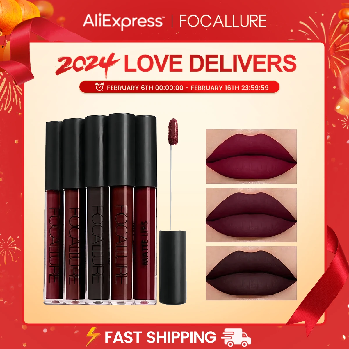 Focallure Matte Velvet Lip Gloss Long Lasting Waterproof Nude Antiaderente Cup Liquid Lipstick Women Lips Makeup Cosmetics
