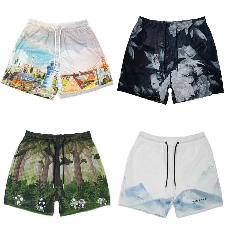 

Printed Pattern Shorts Men Classic Gym Streetwear Casual Shorts Basketball Training New Fashion Summer Quick-Drying Beach Shorts